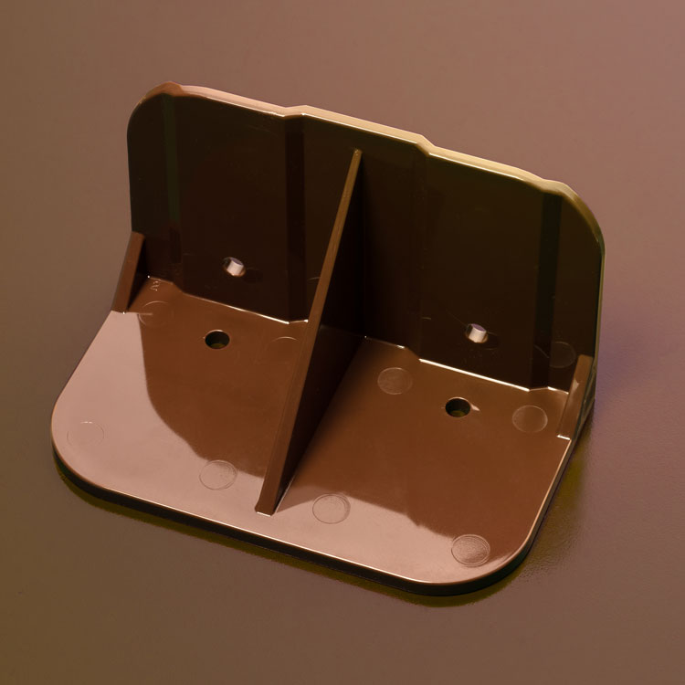 Sno-Safe Wide Mansard Brown Snow Guard on Flat Metal Panel